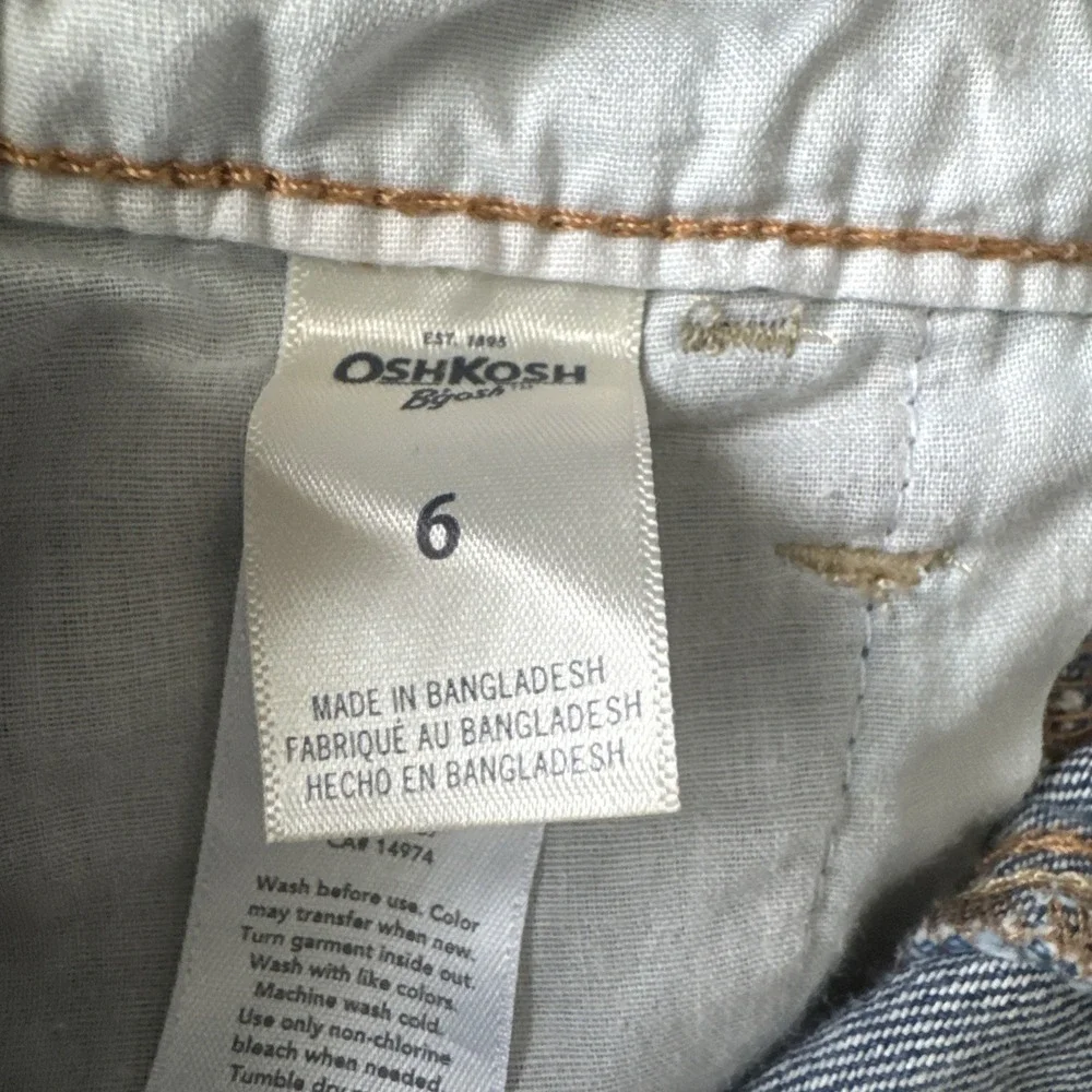 OshKosh B'gosh Overall Denim Jean Skirt Girls Size 6